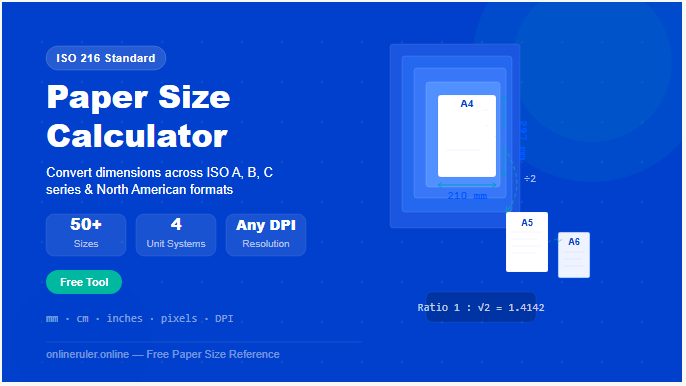 Paper Size Calculator —  ISO & North American Dimensions 
