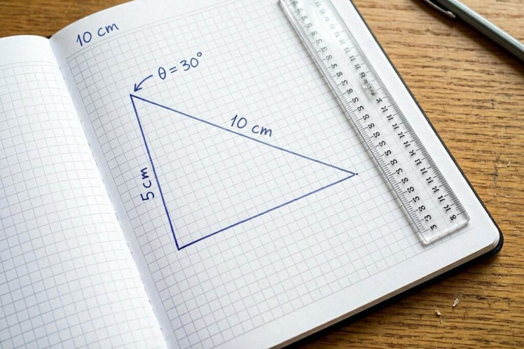 Trigonometry with a Ruler method 